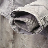 Sherpa Lined Duck Canvas Jacket, snap detach hood *vgc, clean, mnr faded/rubs, threads, clumpy, pills
