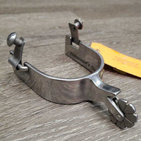 #PCSP-500 Floral Copper Dot Western Rowel Spurs *vgc, mnr dirt?stain, residue
