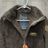 Fleece Zip Up Sweater, "Spruce Meadows" embroidery *vgc, pills
