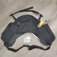 Cordura & Fleece English Saddle Cantle Trail Bag *gc, mnr dirt, clumpy, hairy, edge rubs, inner seam frays
