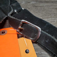 Pr Suede Full Chaps, Plastic Zipper *gc, rubs, faded, dirt, stiff, cut off fringe
