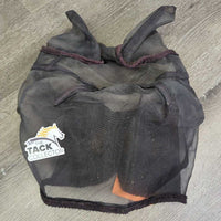 Fine Mesh Fly Mask, Ears *gc/fair, dirty, grass?hay in ears, hair, clumpy, faded, v.worn velcro
