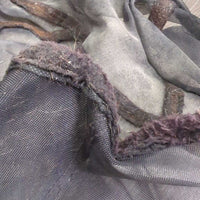 Fine Mesh Fly Mask, Ears *gc/fair, dirty, grass?hay in ears, hair, clumpy, faded, v.worn velcro
