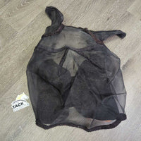 Fine Mesh Fly Mask, Ears *gc/fair, clean, v.hairy, curled velcro, v.rubbed, pilly & snagged, unstitched velcro
