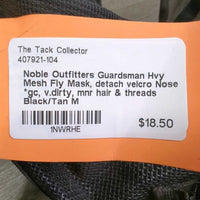 Hvy Mesh Fly Mask, detach velcro Nose *gc, v.dirty, mnr hair & threads
