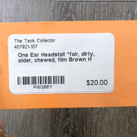One Ear Headstall *fair, dirty, older, chewed, film
