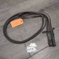 Soft Rubber Reins, Leather Stoppers *gc, rubs, dirt, faded, v.scraped edges & back , pulled stitching
