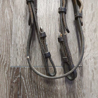 Rsd Bridle *gc, rubs, faded, tight keepers, dry, stiff, bent, creases, N0 Noseband , xholes
