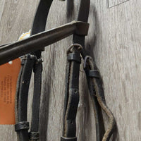 Rsd Bridle *gc, rubs, faded, tight keepers, dry, stiff, bent, creases, N0 Noseband , xholes
