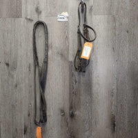 Rsd Bridle *N0 Noseband, gc/fair, v.dry, stiff, scrapes, twisted, crackles, stretched keepers
