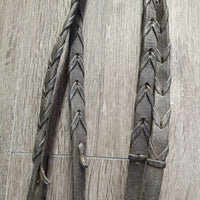 Rsd Bridle *N0 Noseband, gc/fair, v.dry, stiff, scrapes, twisted, crackles, stretched keepers
