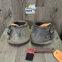 2 Hoof Boots, box, hoof pick *gc, filthy, muddy!
