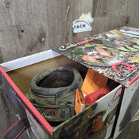 2 Hoof Boots, box, hoof pick *gc, filthy, muddy!
