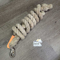 Hvy Thick Cotton Lead Rope, Bull Snap *gc, frays, dirt, stains, rubs, discolored, snags
