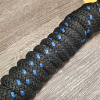 Horsemanship Lead Line, carabiner, snap loop end *vgc /xc, clean, faded/stained end
