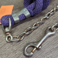 Nylon Lead Rope, 24" Nose Chain *gc/fair, rubs, frays, stains, hairy, rusty, frayed/shortened end
