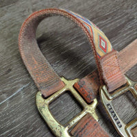Thin Nylon Halter *gc, dirt, faded, edge rubs, stains & snags
