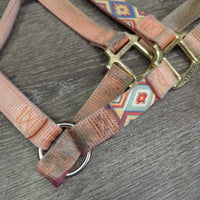 Thin Nylon Halter *gc, dirt, faded, edge rubs, stains & snags
