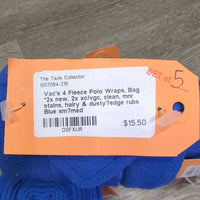 4 Fleece Polo Wraps, Bag *2x new, 2x xc/vgc, clean, mnr stains, hairy & dusty?edge rubs
