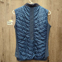 JUNIORS Light Puffy Down Vest, zipper *gc, clean, puckered
