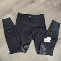 Cotton EuroSeat Breeches *gc, holey/thin seat seam edges, faded, inside, seat rubs
