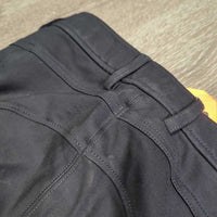 Cotton EuroSeat Breeches *gc, holey/thin seat seam edges, faded, inside, seat rubs
