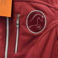 Soft Shell Fleece Lined Jacket, zips *vgc, seam puckers, mnr clumpy lining, undone seam stitching & stain
