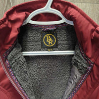Soft Shell Fleece Lined Jacket, zips *vgc, seam puckers, mnr clumpy lining, undone seam stitching & stain
