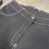 Hvy EuroSeat Breeches *gc, mnr unstitched seam, rubs, pills, faded, snapped seat elastics, mnr stains, dry stickies & stretched seat seam
