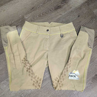 Hvy EuroSeat Breeches *gc, seam puckers, faded edges, older, mnr stretched seat seams

