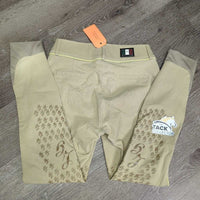 Hvy EuroSeat Breeches *gc, seam puckers, faded edges, older, mnr stretched seat seams
