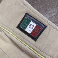 Hvy EuroSeat Breeches *gc, seam puckers, faded edges, older, mnr stretched seat seams
