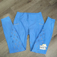 Full Seat Sticky Riding Tight Breeches, Pull On, Bling *vgc/gc, seam puckers, discolored & stained seat seams, bling, mnr dirt, puckers

