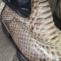MENS VINTAGE Pointy Toe Snakeskin Western Boots *vgc, clean, mnr scuffs & rubs, peeling/lifting scales
