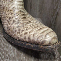 MENS VINTAGE Pointy Toe Snakeskin Western Boots *vgc, clean, mnr scuffs & rubs, peeling/lifting scales

