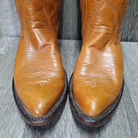 Pr Pointy Toe Western Boots *vgc, clean, mnr stains & loose thread ends
