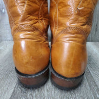 Pr Pointy Toe Western Boots *vgc, clean, mnr stains & loose thread ends
