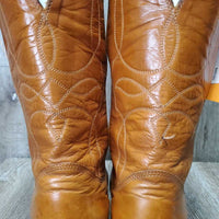Pr Pointy Toe Western Boots *vgc, clean, mnr stains & loose thread ends
