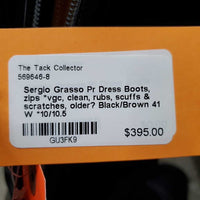 Pr Dress Boots, zips *vgc, clean, rubs, scuffs & scratches, older?
