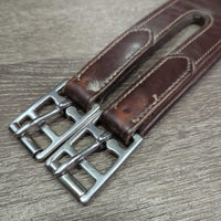Thick Padded Leather Girth, els, D Ring *vgc/gc, dirt, scuffs, hairy seams, rubs, scratches
