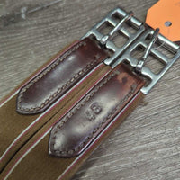 Thick Padded Leather Girth, els, D Ring *vgc/gc, dirt, scuffs, hairy seams, rubs, scratches
