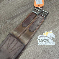 Thick Padded Leather Girth, els, D Ring *vgc/gc, dirt, scuffs, hairy seams, rubs, scratches
