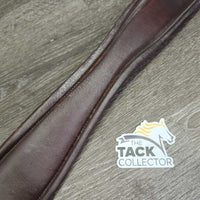 Thick Padded Leather Girth, els, D Ring *vgc/gc, dirt, scuffs, hairy seams, rubs, scratches
