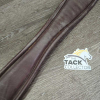 Thick Padded Leather Girth, els, D Ring *vgc/gc, dirt, scuffs, hairy seams, rubs, scratches
