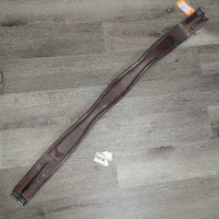 Thick Padded Leather Girth, els, D Ring *vgc/gc, dirt, scuffs, hairy seams, rubs, scratches
