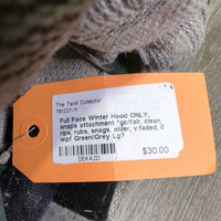 Full Face Winter Hood ONLY, snaps attachment *gc/fair, clean, rips, rubs, snags, older, v.faded, 0 wpf
