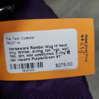 Hi Neck Hvy Winter, d-ring, tail *vgc, wpf, film, dirt, mnr unstitched, 0 ring @ tail, repairs
