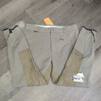 Hvy Full Seat Breeches, Leather Seat *vgc, mnr rubs, stain & seam puckers, older
