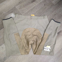 Hvy Full Seat Breeches, Leather Seat *vgc, mnr rubs, stain & seam puckers, older

