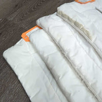 4 Thick Cotton No Bow Leg Quilts *vgc, clean, older, stains, mnr hair
